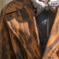 MASU Fur Print Gown Coat