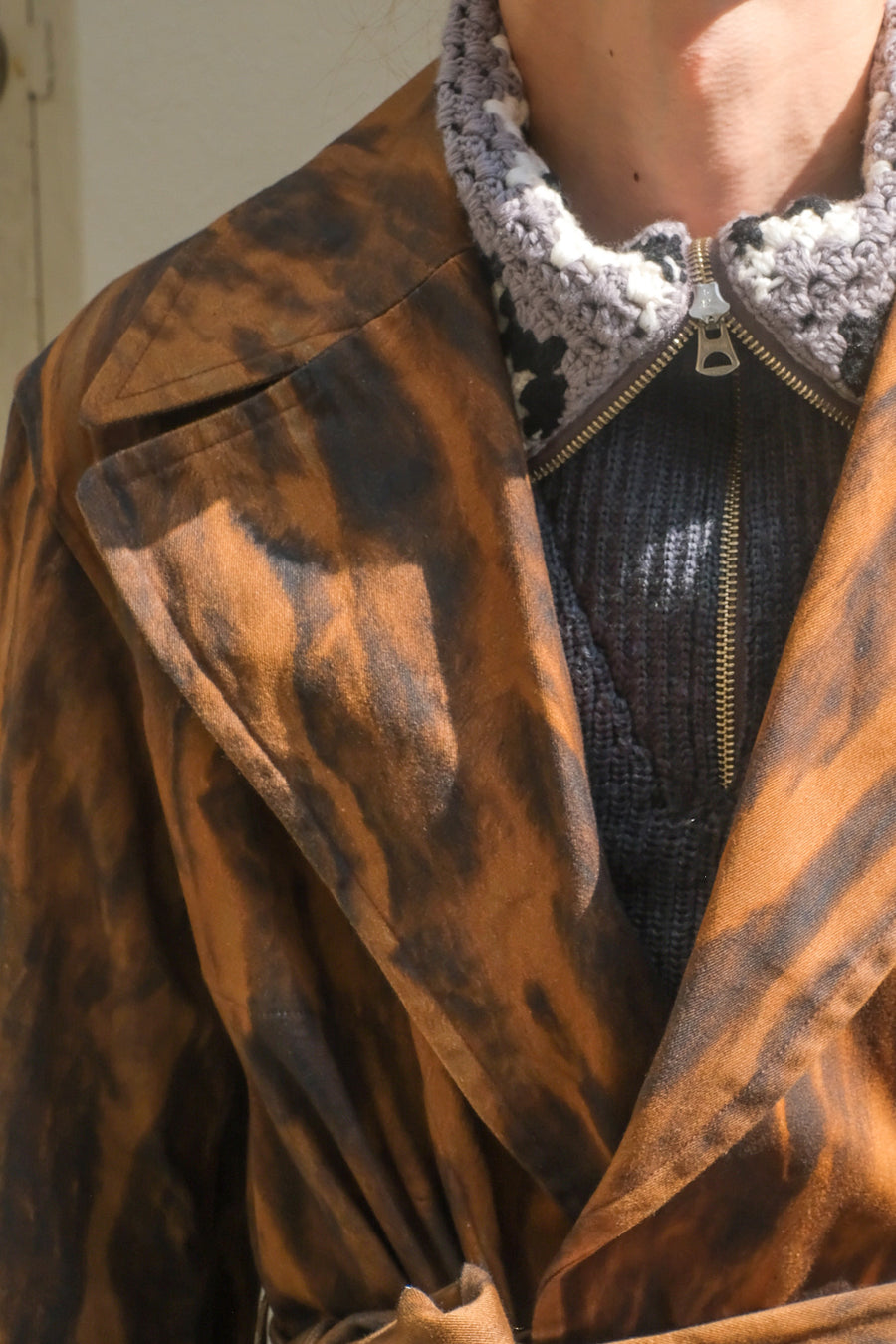 MASU  Fur Print Gown Coat