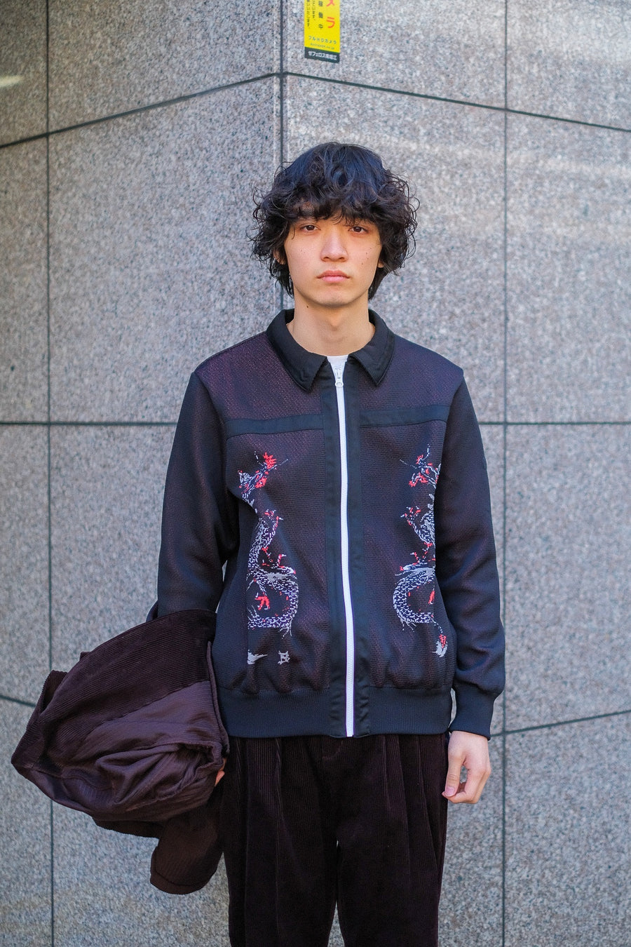 SYU.HOMME/FEMM  Dragon knit shirts（BLACK）