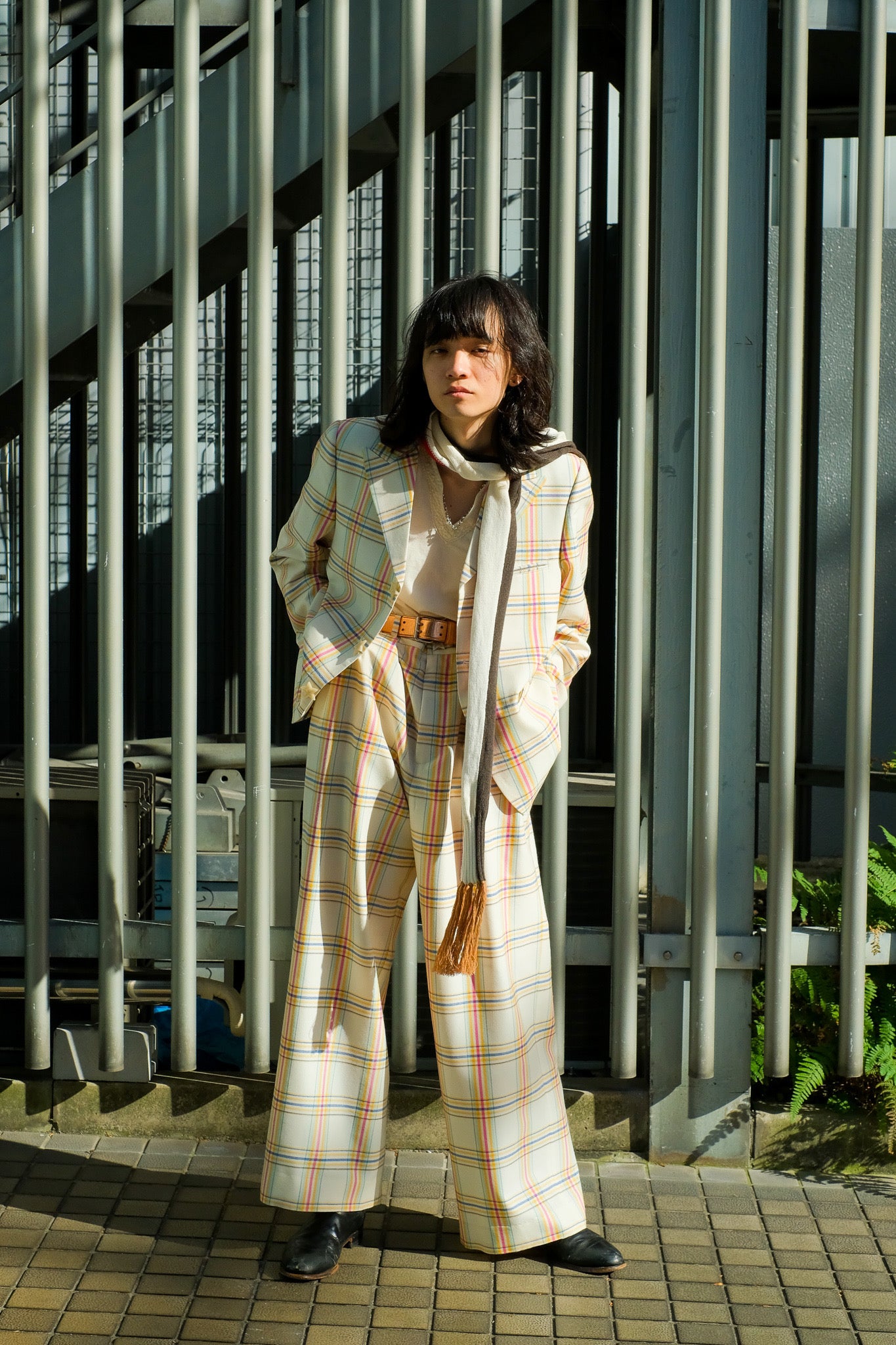 MASU (MASU) 3 TUCK WIDE TROUSERS WHITE mail order ｜ Palette Art