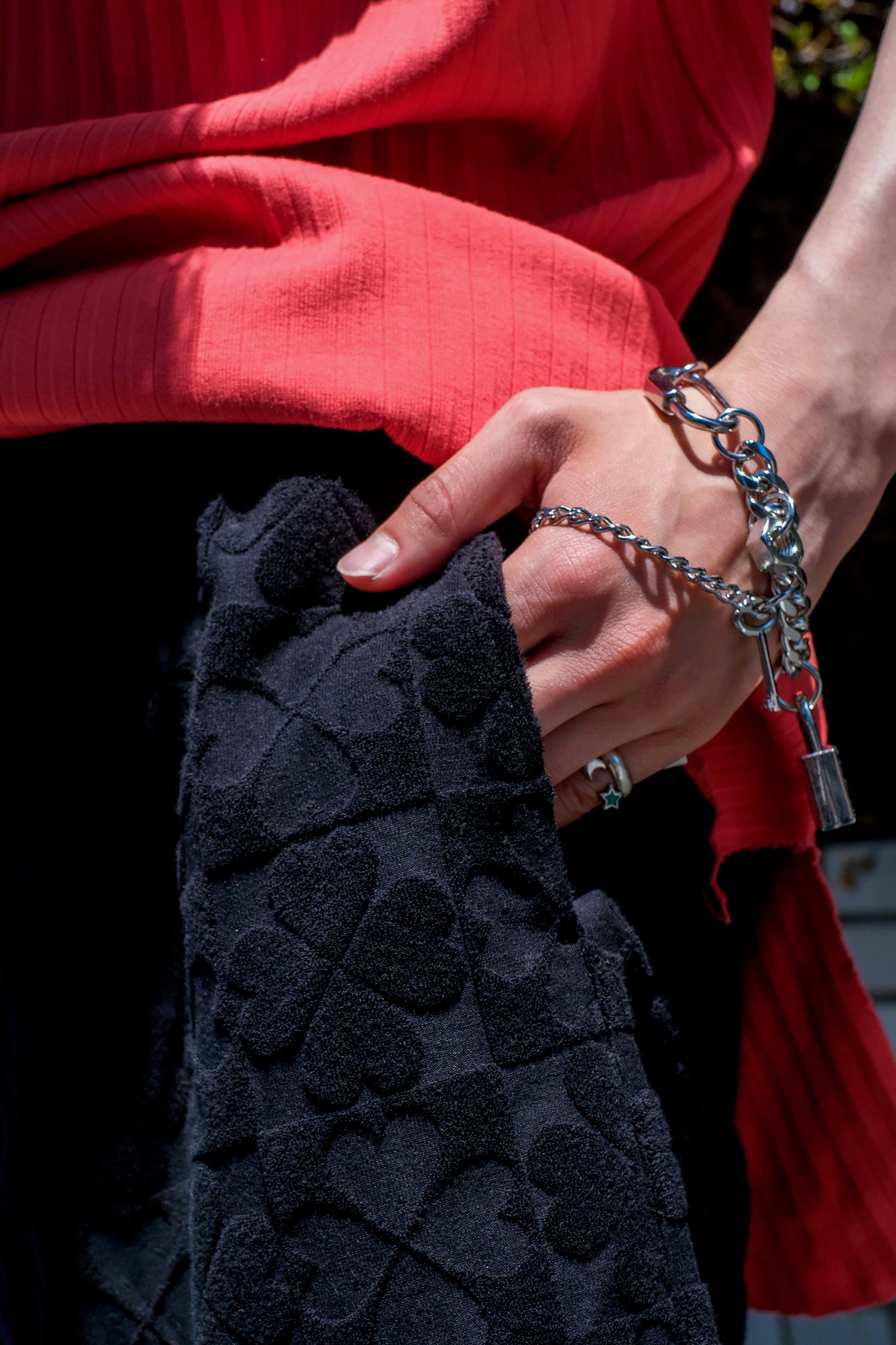 YUKI HASHIMOTO(ユウキハシモト)のCONSTRUCTION PARTS BRACELET SILVER