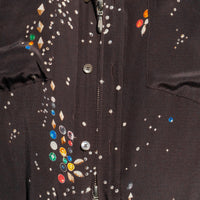 MASU(エムエーエスユー)のZIP-UP GALAXY SILK SHIRT BLACKの通販