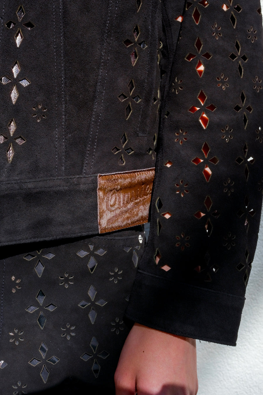 Masu's Diamond-Cut Leather Jacket Black mail order | Palette Art 