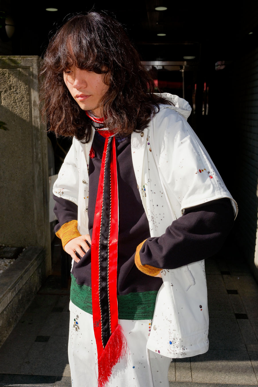 MASU(エムエーエスユー)のSUKA LONG SCARF RED(スカーフ)の通販