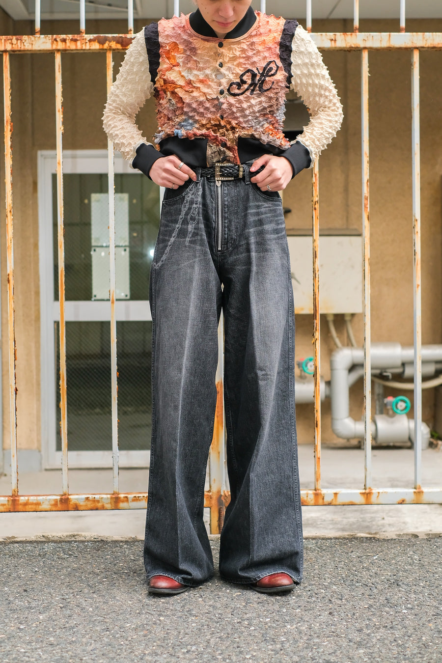 MASU's Faded Baggy Fit Jeans Black Mail Order | Palette Art Alive 