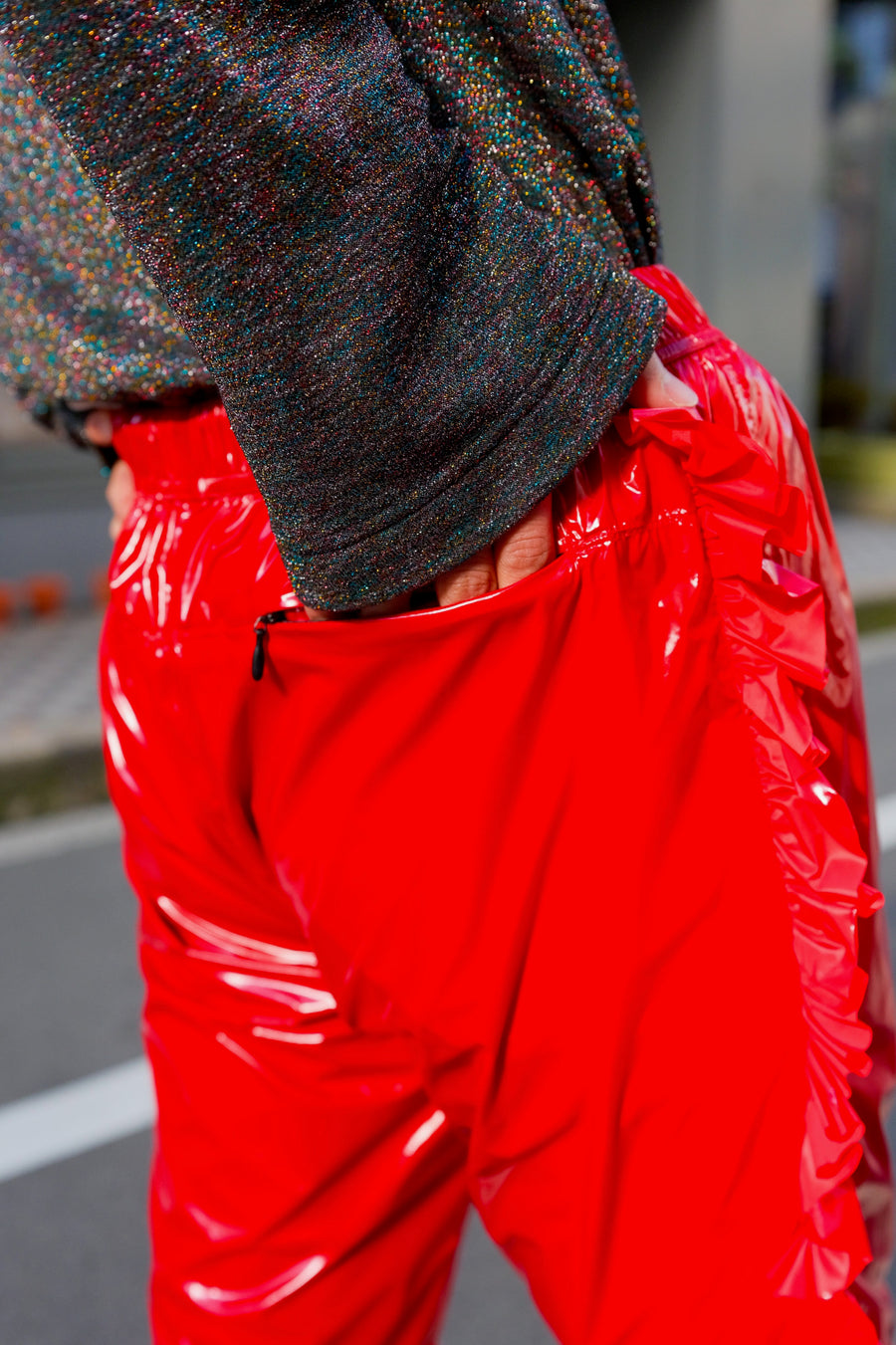 MASU(エムエーエスユー)のDANCING TRACK PANTS REDの通販｜PALETTE art