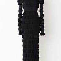 【新品】fetico Stripe Rib Knit Dress