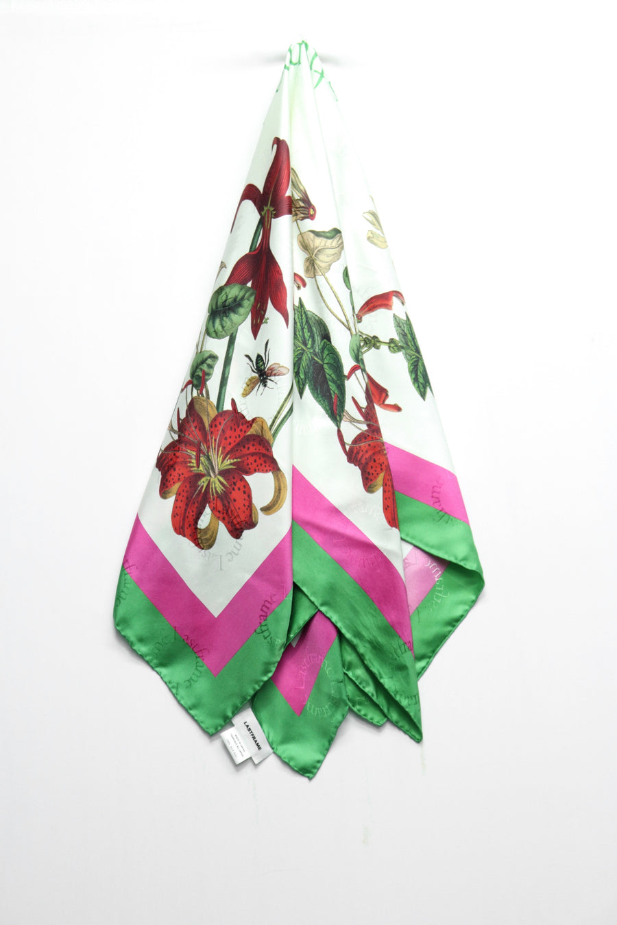 LASTFRAME  CHAOS SCARF(GREEN x PINK)
