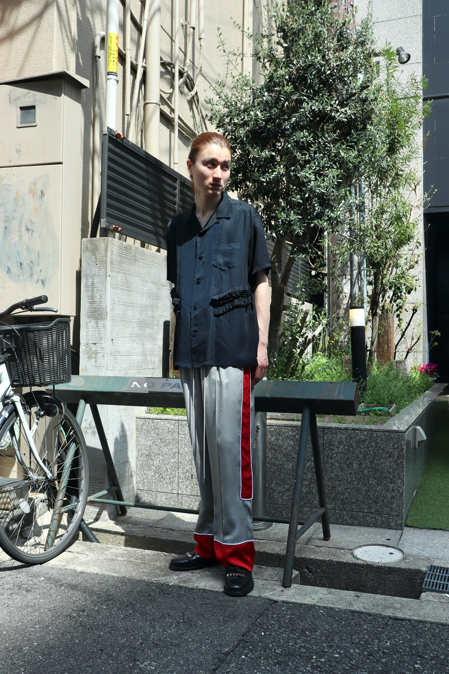 SYU.HOMME/FEMM  Hang-out Pajama Pants（Gr&Red）