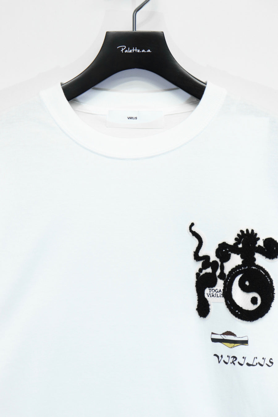 TOGA VIRILIS  Emblem print Tee L/S(WHITE)