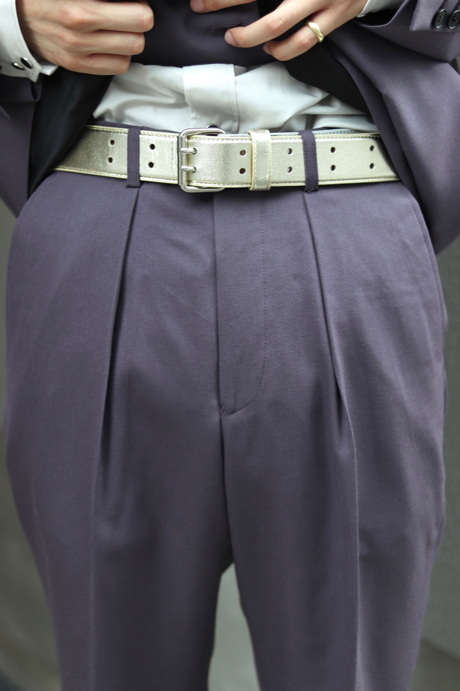 LITTLEBIG  Tucked Flare Trousers（Grey or Purple）