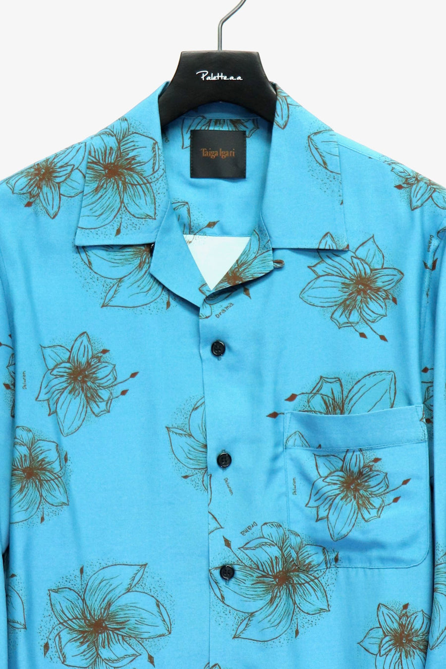 Taiga Igari  Hawaiian L/S Shirt(Sky / Brown)