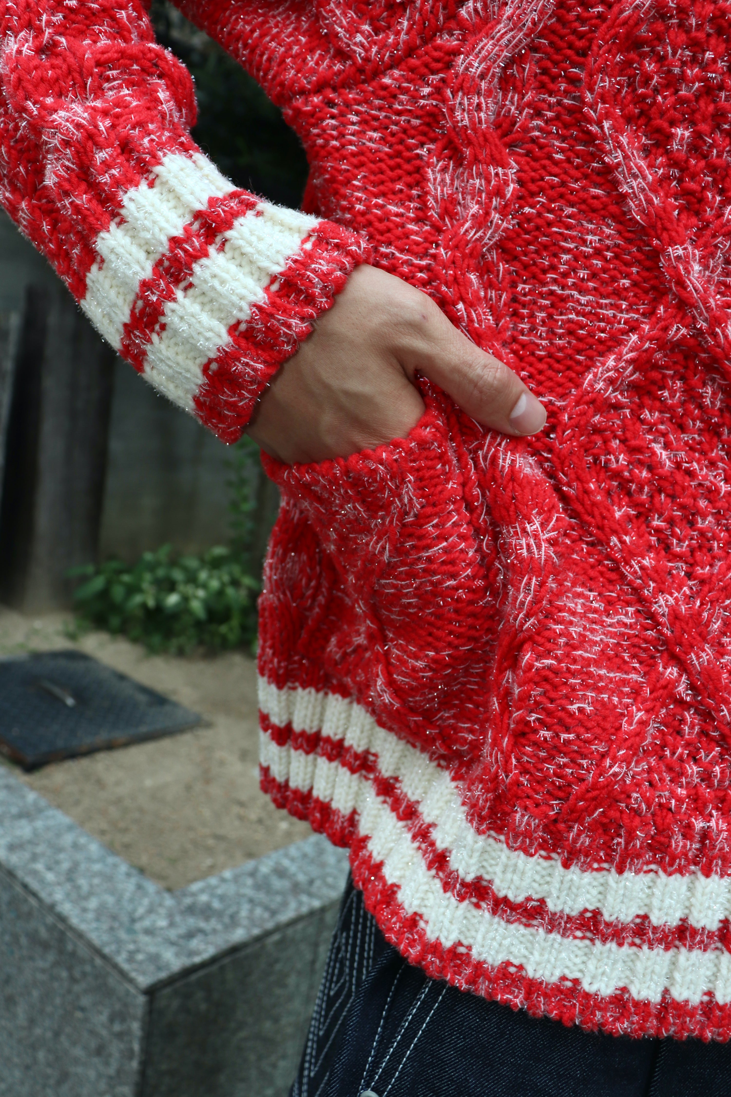 COGNOMEN(コグノーメン)のSPORTMAN KNIT CARDIGAN REDの通販｜PALETTE