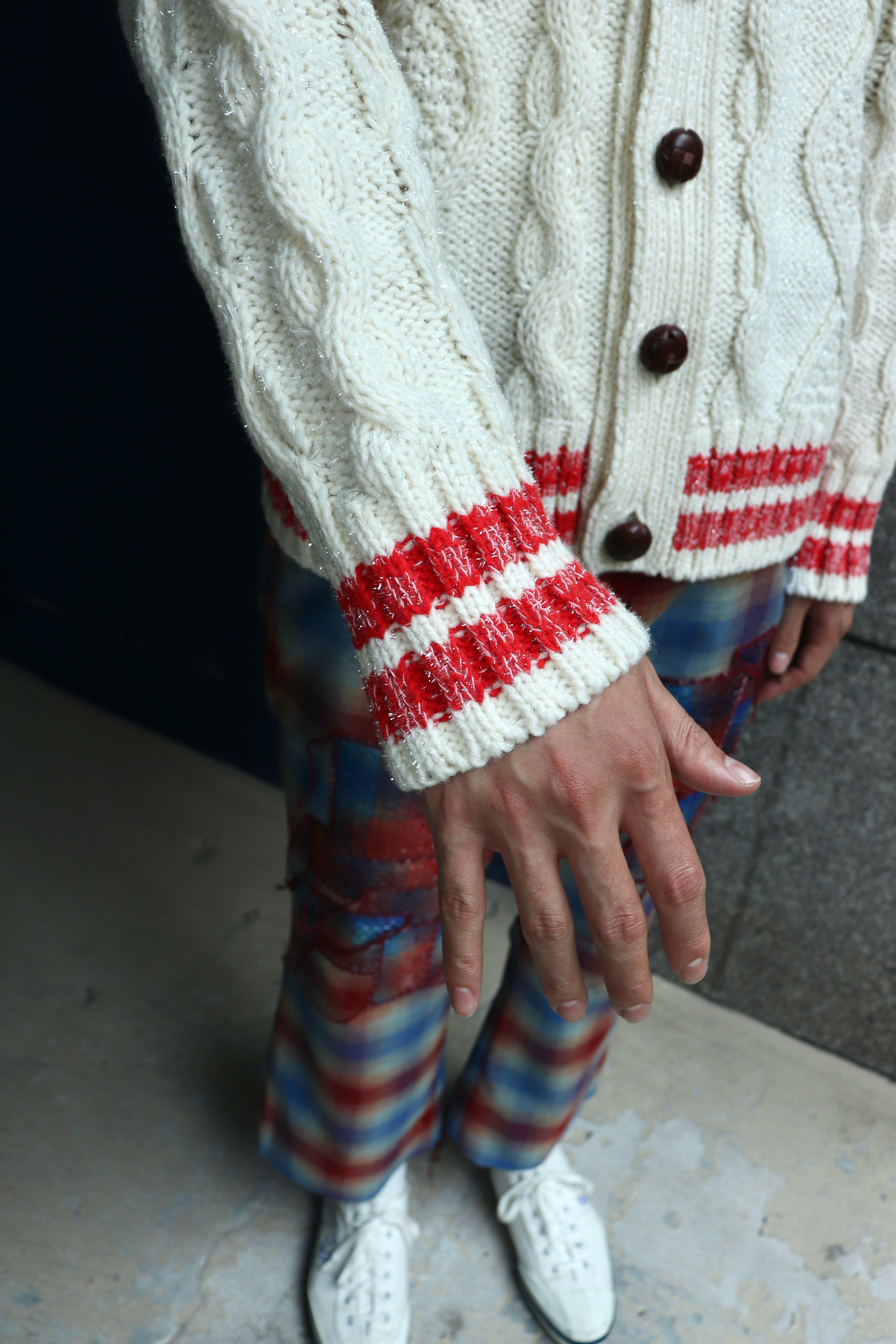 COGNOMEN(コグノーメン)のSPORTMAN KNIT CARDIGAN WHITEの通販