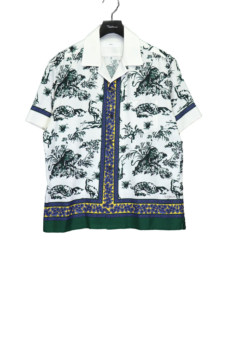 TOGA VIRILIS  cupra Cotton print shirt(WHITE)