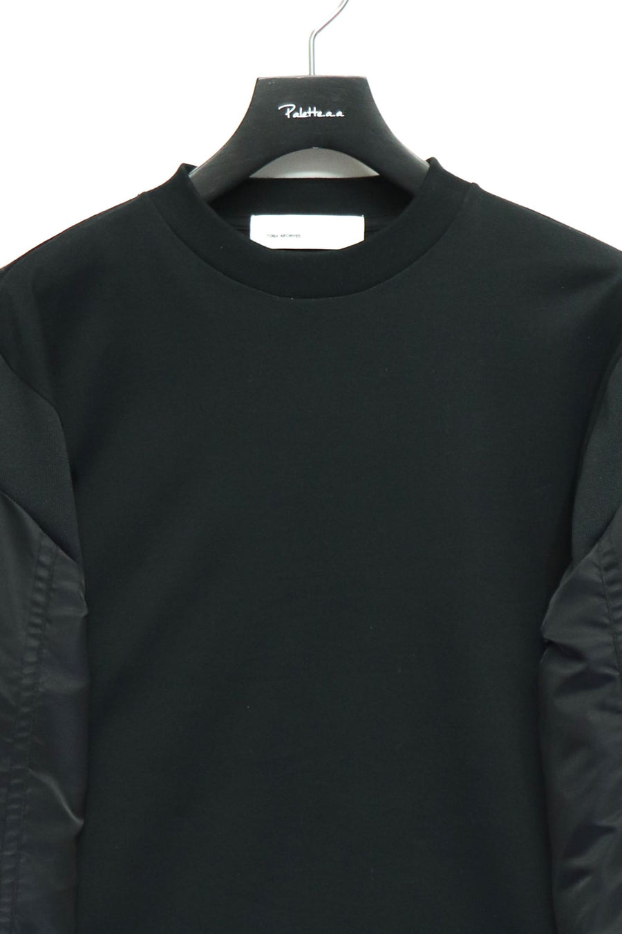 TOGA VIRILIS  Cotton jersey L/S(BLACK)
