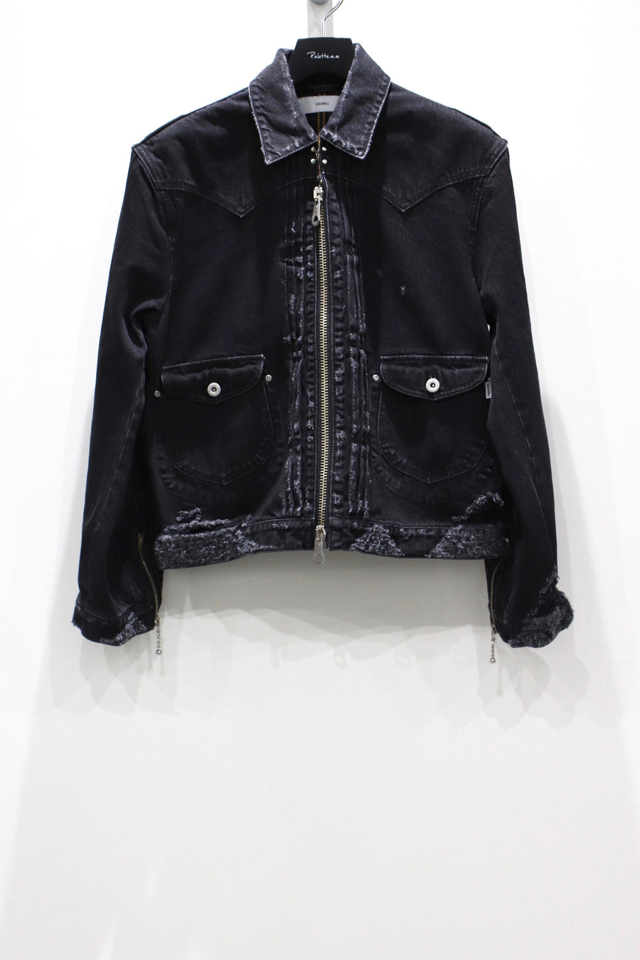 SUGARHILL  Zip-up Damaged Jacket(BLACK)