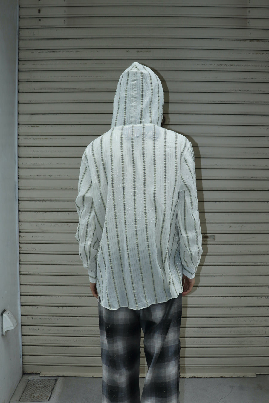Taiga Igari  Stripe Tunic Hoodie(White)