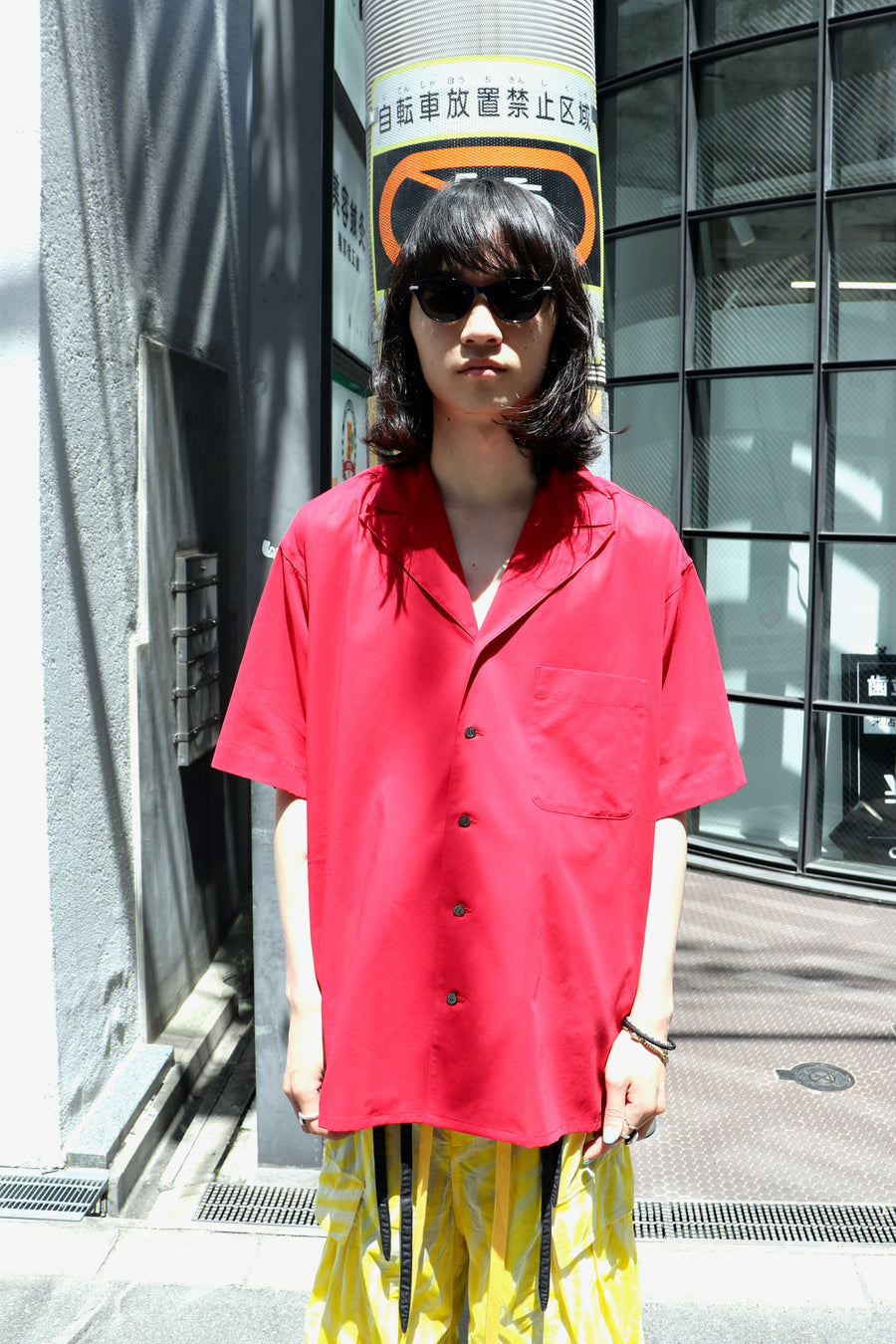 LITTLEBIG  Peaked Lapel Color S/S SH（Red or Pink）