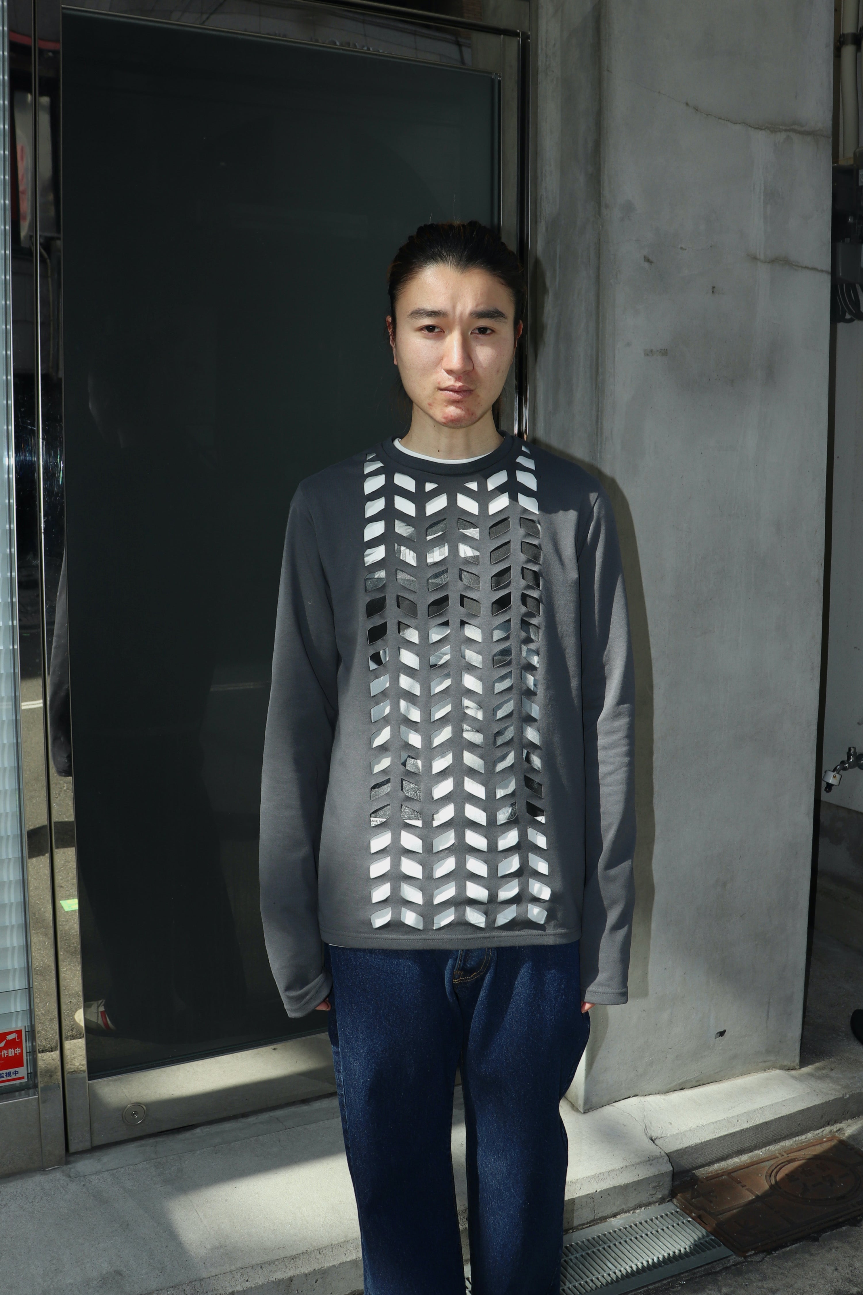 SOSHIOTSUKI(ソウシオオツキ)のTIRE MARK L/S T-SHIRT L.GRAYの通販 