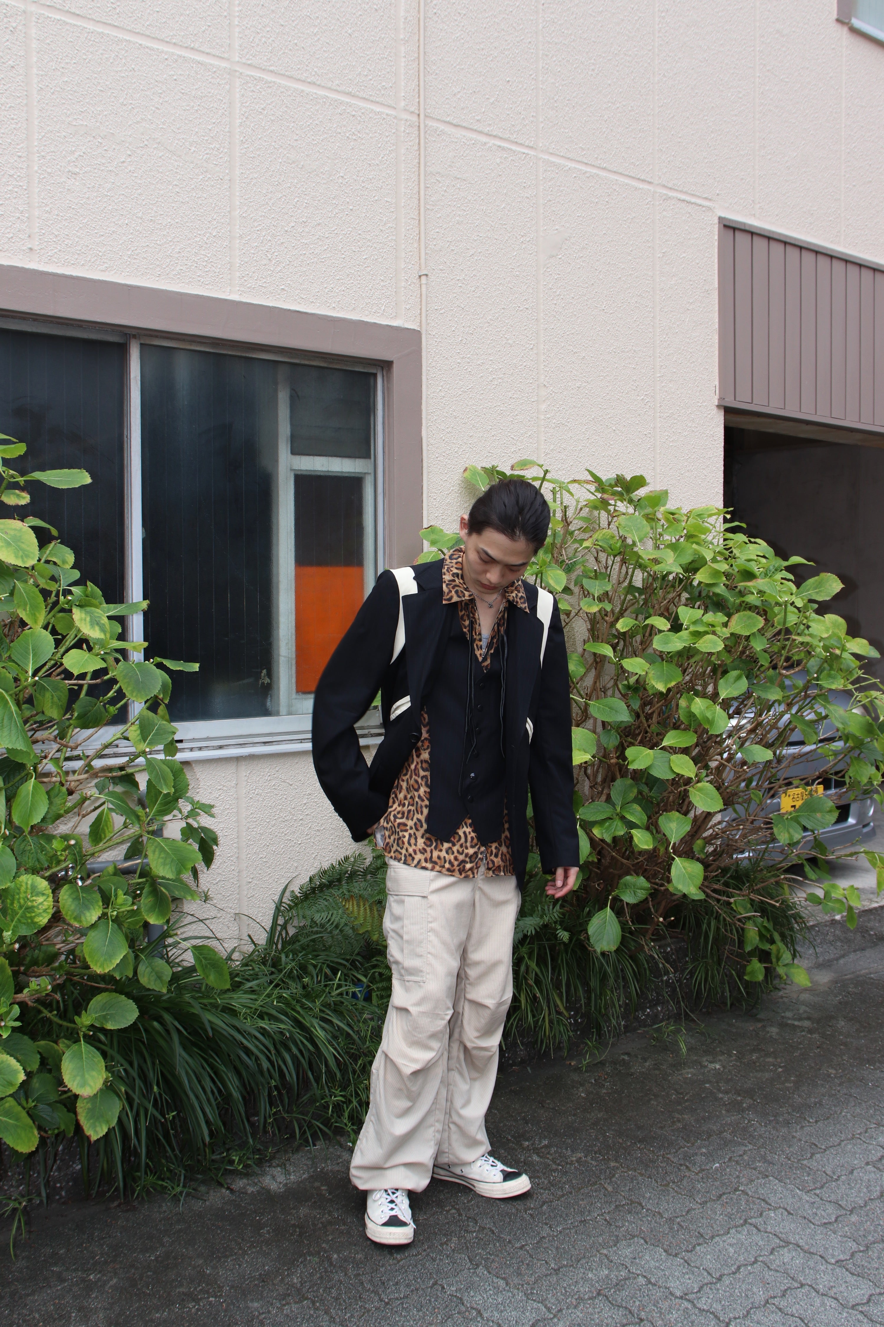 トップス MASU ZIP-UP LEOPARD SILK SHIRT MASU(エムエーエスユー)のZIP-UP LEOPARD SILK SHIRT BROWNの通販