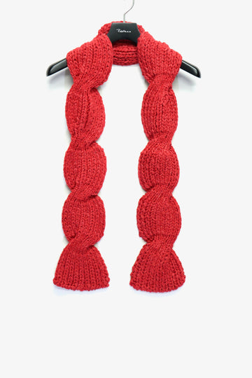 fluss  CABLE SCARF(RED)