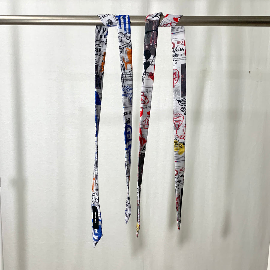 SYU.HOMME/FEMM  News paper Tape scarf