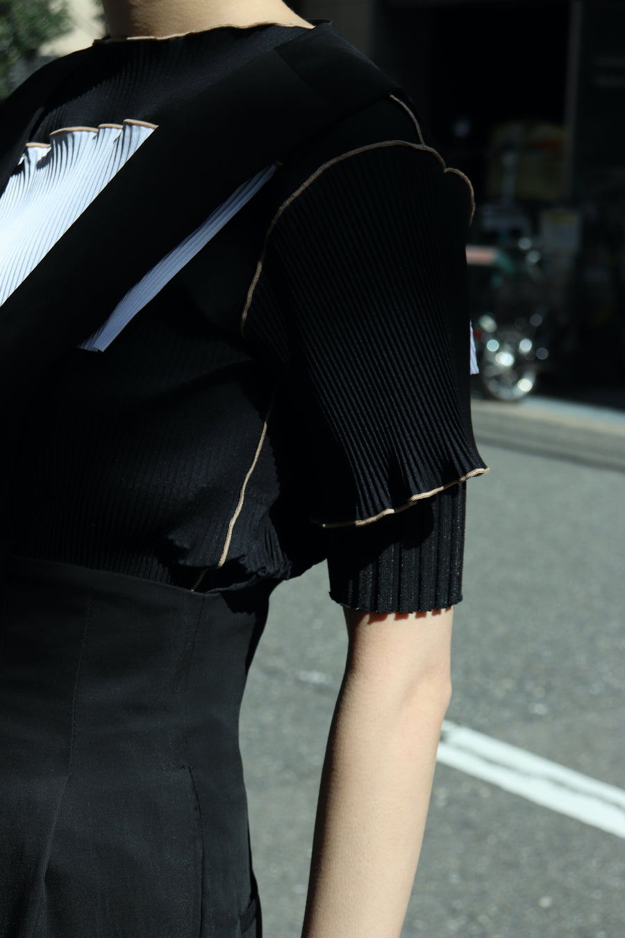 kotohayokozawa  Short sleeve top(BLACK)