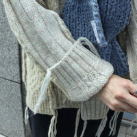 SUGARHILL(シュガーヒル)のMULTICOLOR CABLE BUG KNIT MULTI-WHITEの