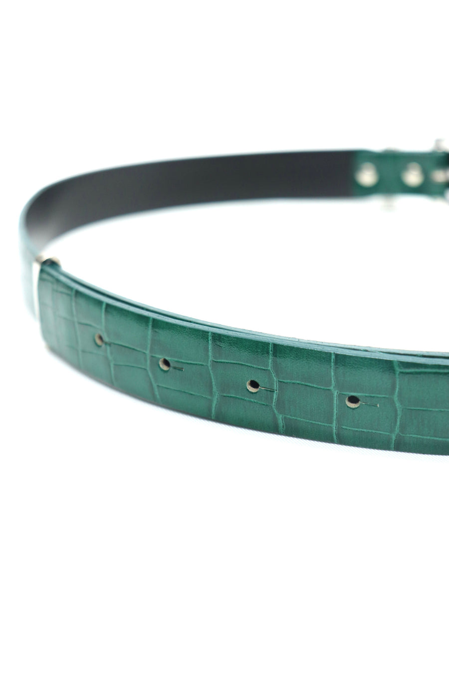 TOGA VIRILIS  Metal buckle belt(GREEN)