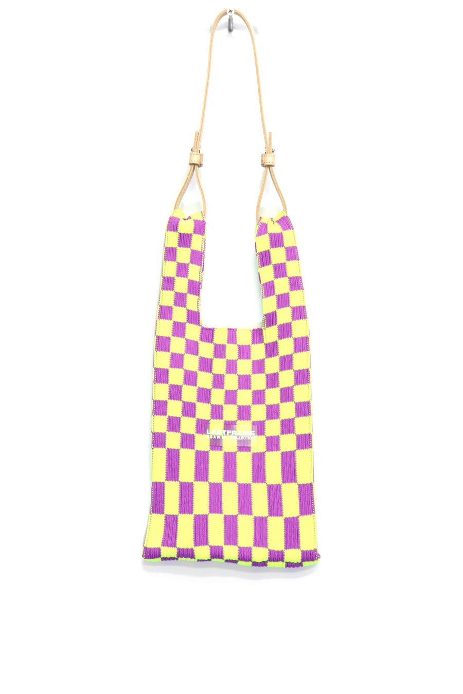 LASTFRAME  ICHIMATSU MARKET BAG SMALL（NEON YELLOW x PURPLE）