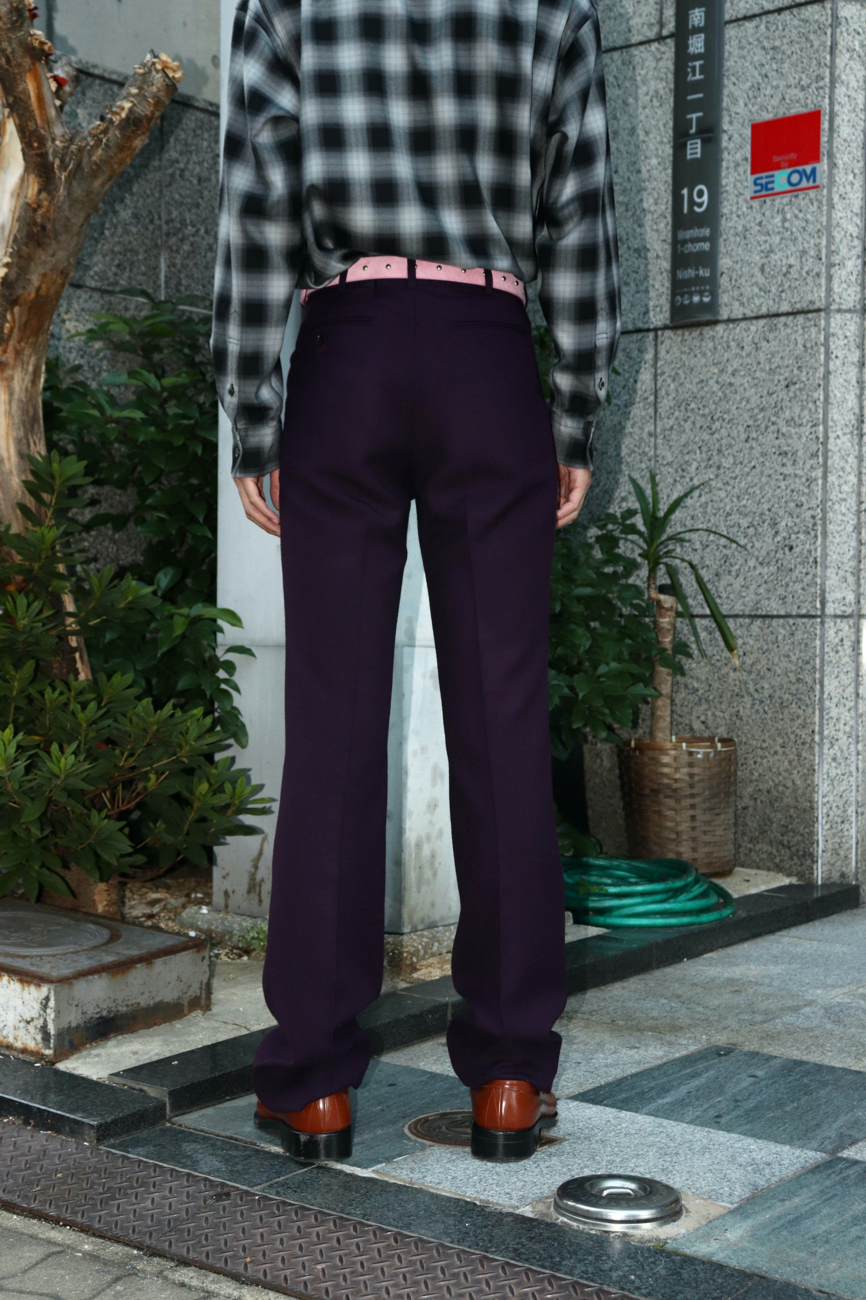 LITTLEBIG(リトルビッグ)のTucked Flare Trousers Gray or Purple
