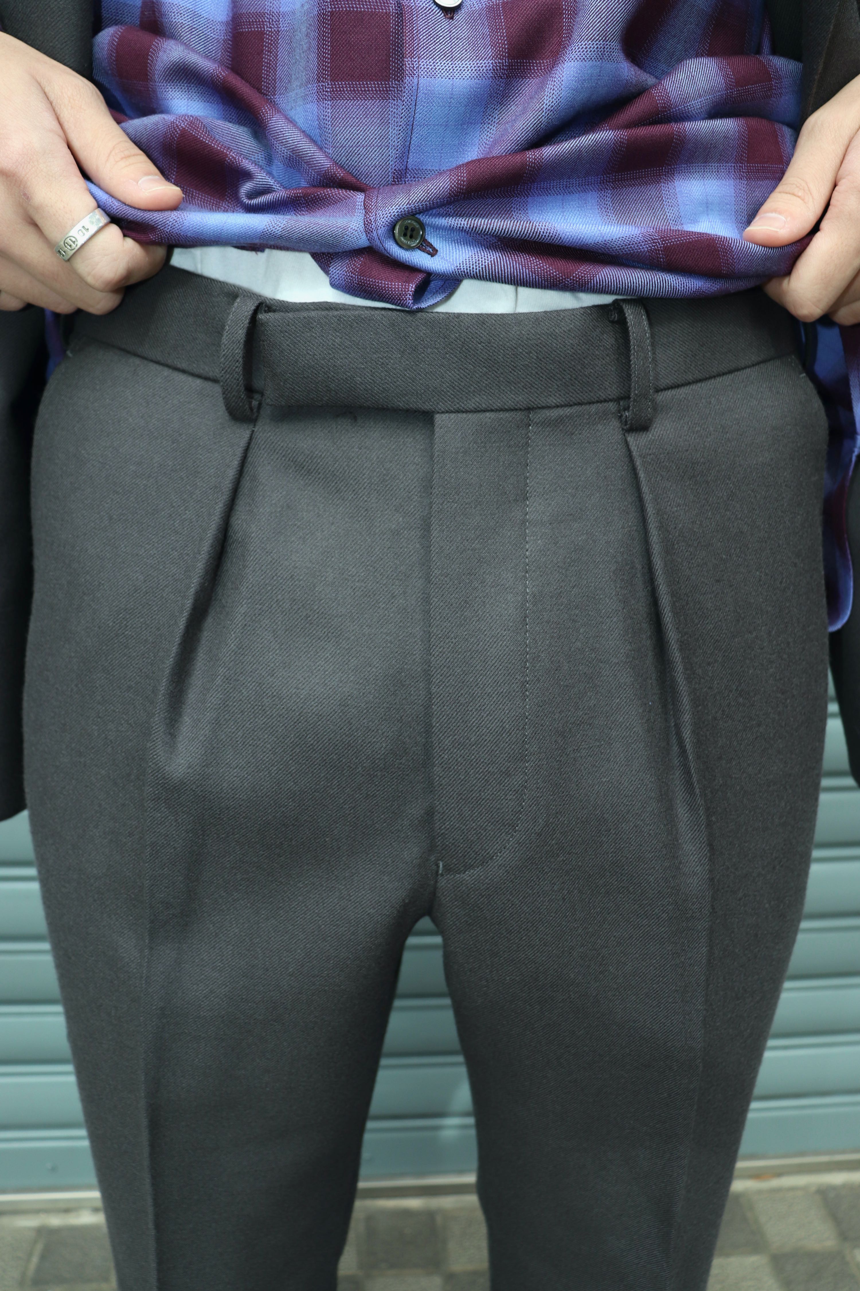 パンツ LITTLEBIG Twill Flare Trousers LITTLEBIG(リトルビッグ)のTwill Flare Trousers-GREEN or BROWNの通販