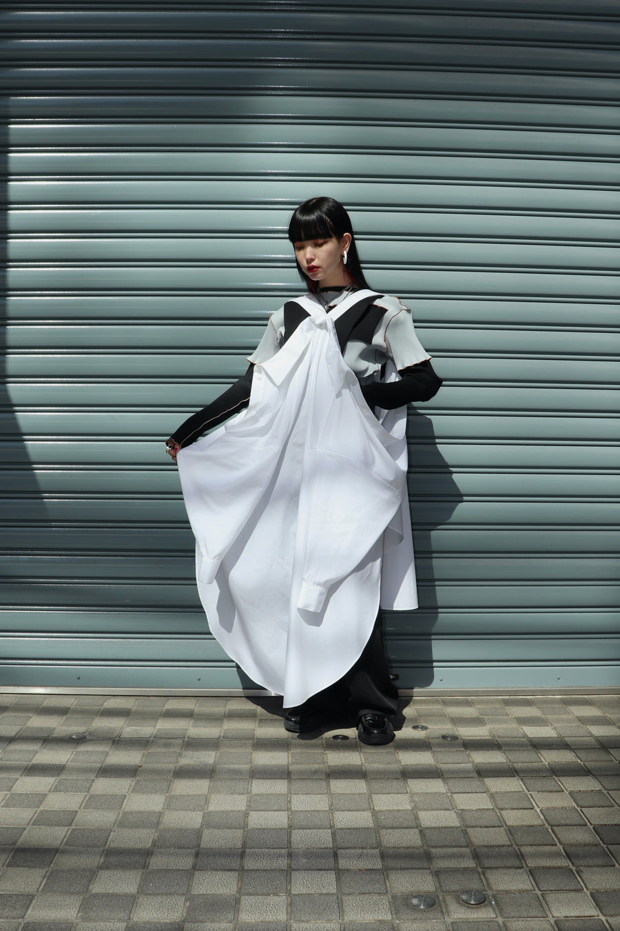 AKIKOAOKI(アキコアオキ)の2 way shirt dress 02 WHITEの通販｜PALETTE
