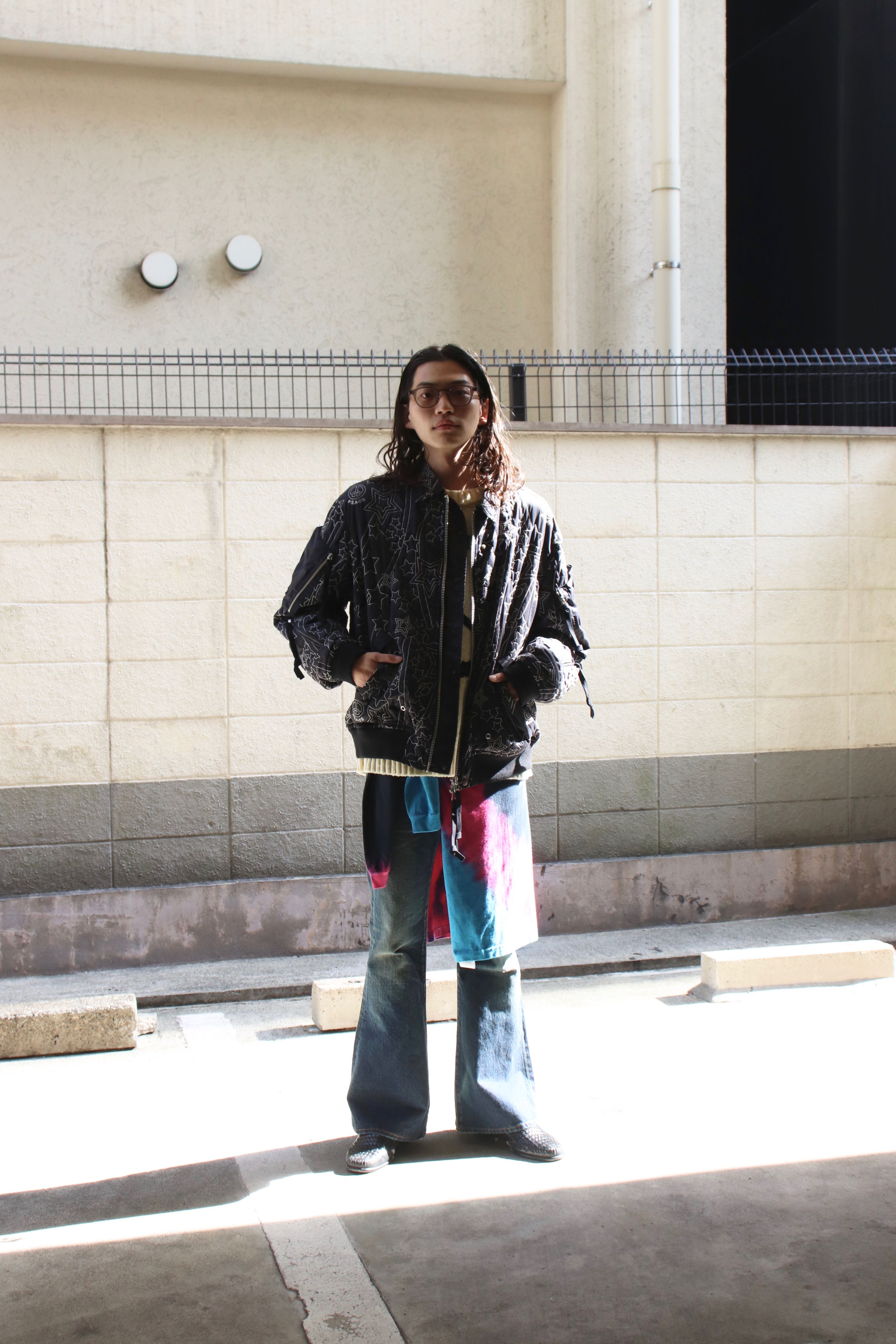 BED J.W. FORD(ベッドフォード)の22aw Peace Symbol Knit OFF WHITEの