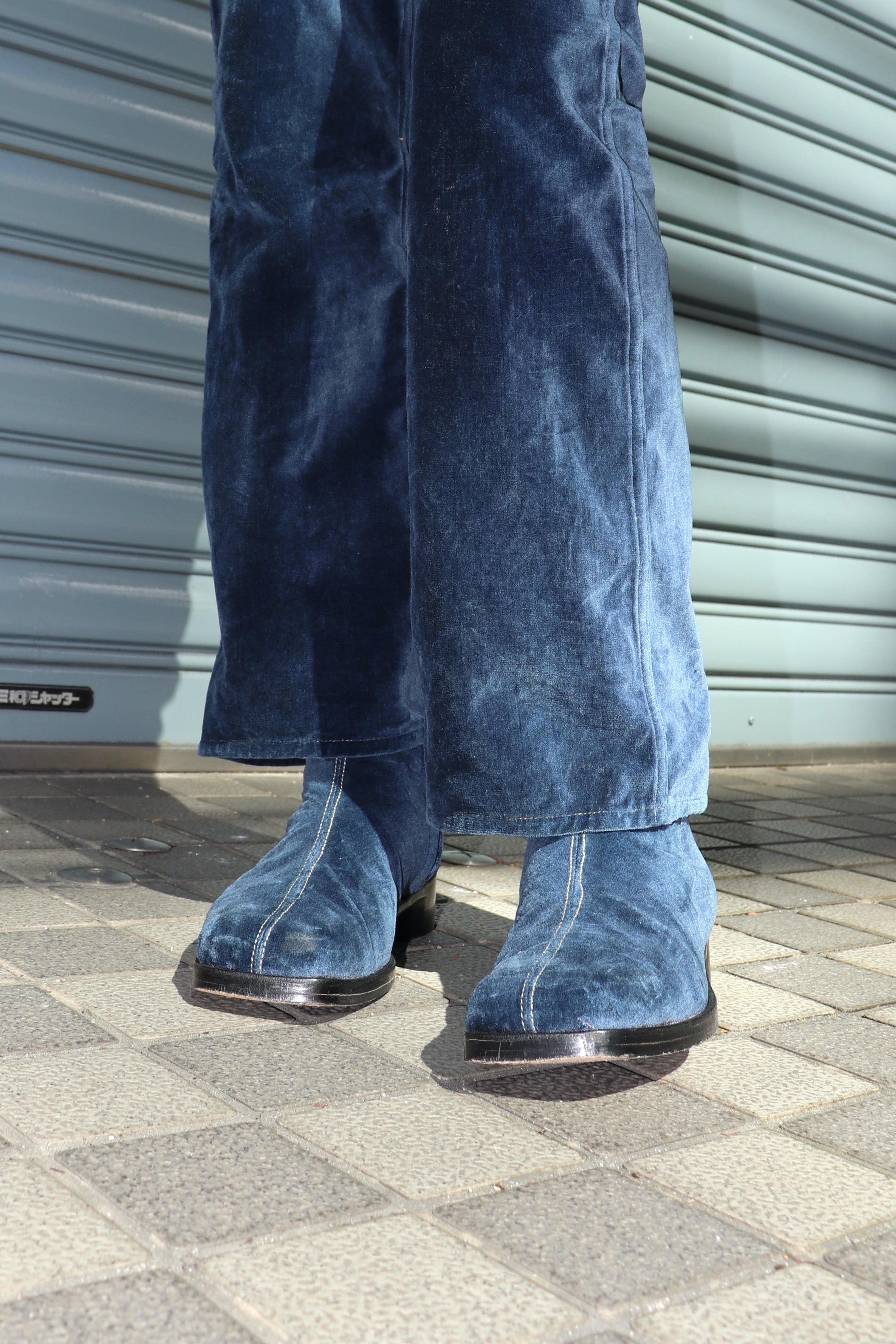 限定タイムセール-MASU × P.A.A INDIGO VELVET FLARE JEANS 2LaTf