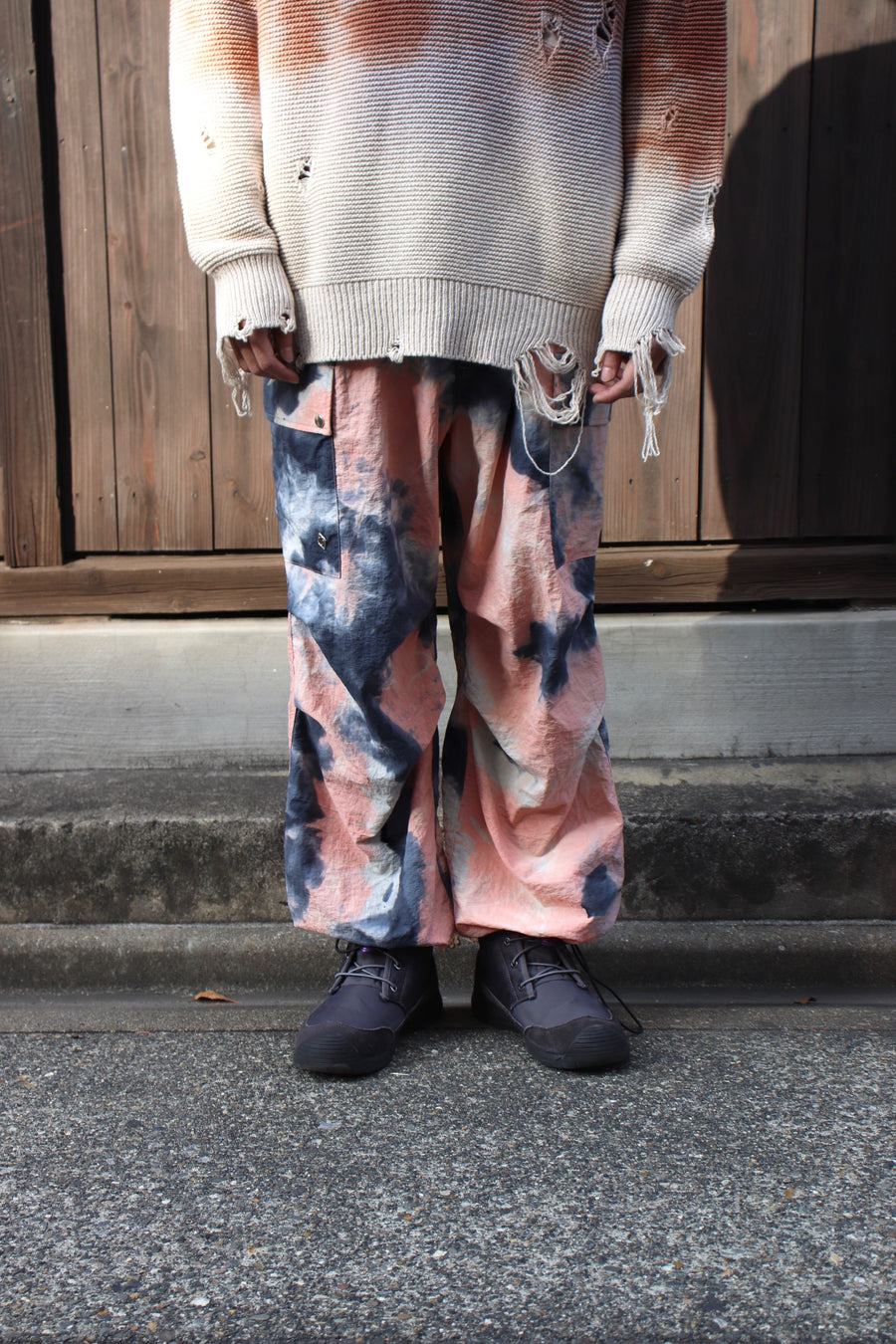 Children of the discordance  HAND DYEING NYLON TROUSERS
