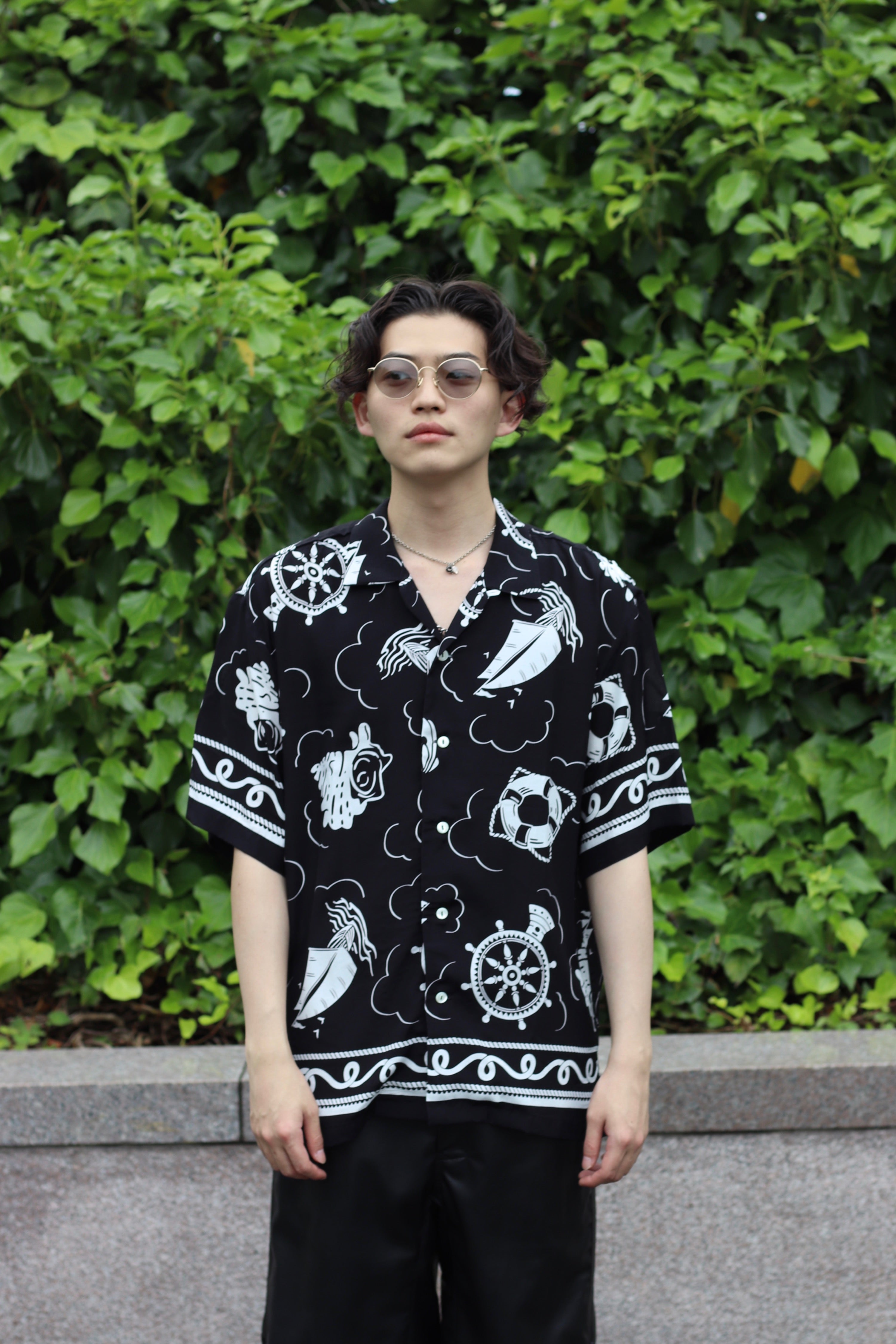 SOLARISソラリス　ATOMIC オープンカラーシャツ　美品 SOLARIS(ソラリス)のPATTERN OP S/S SHIRTの通販｜PALETTE art aliveの