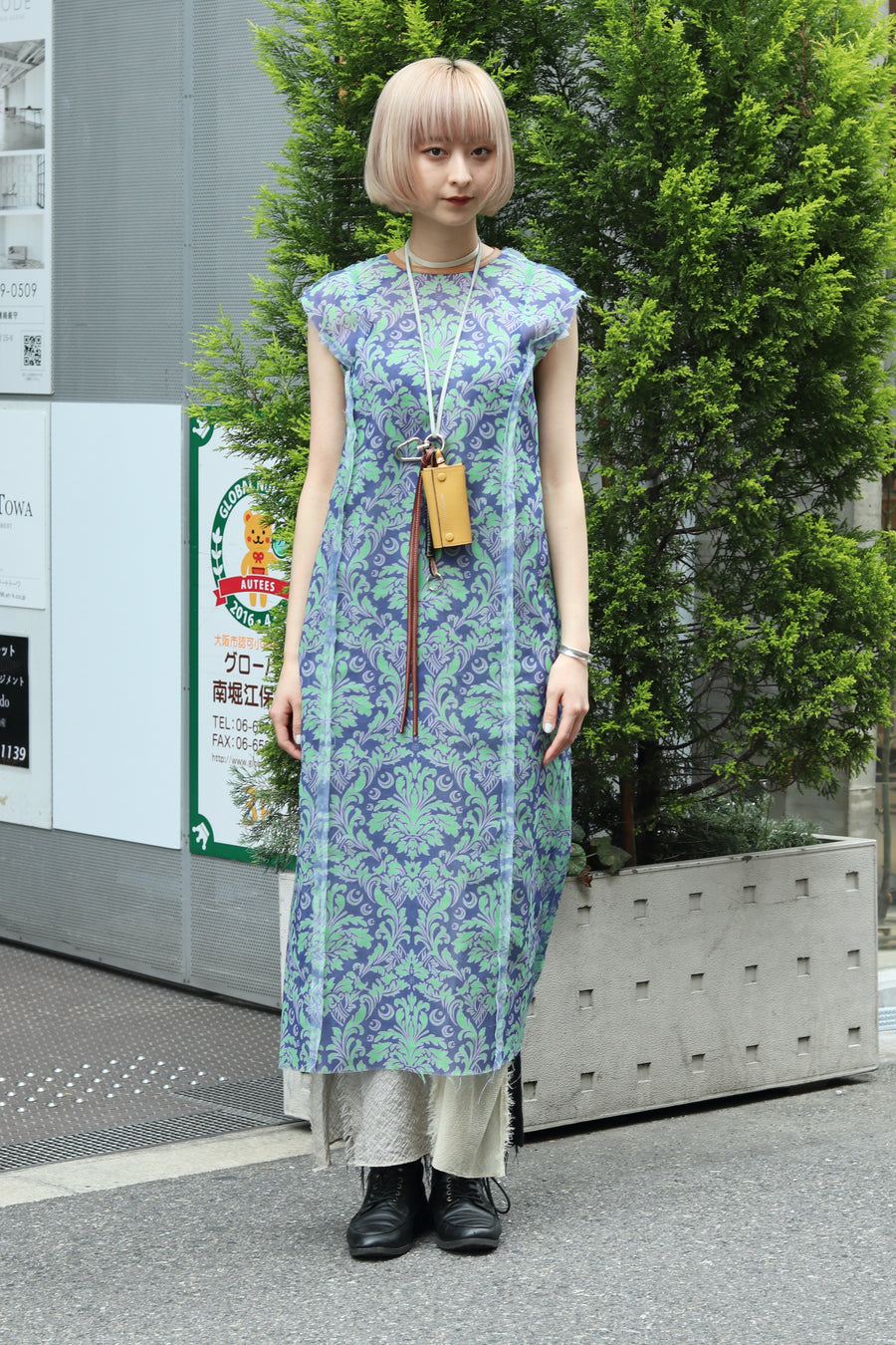 tiit tokyo  print color organ dress