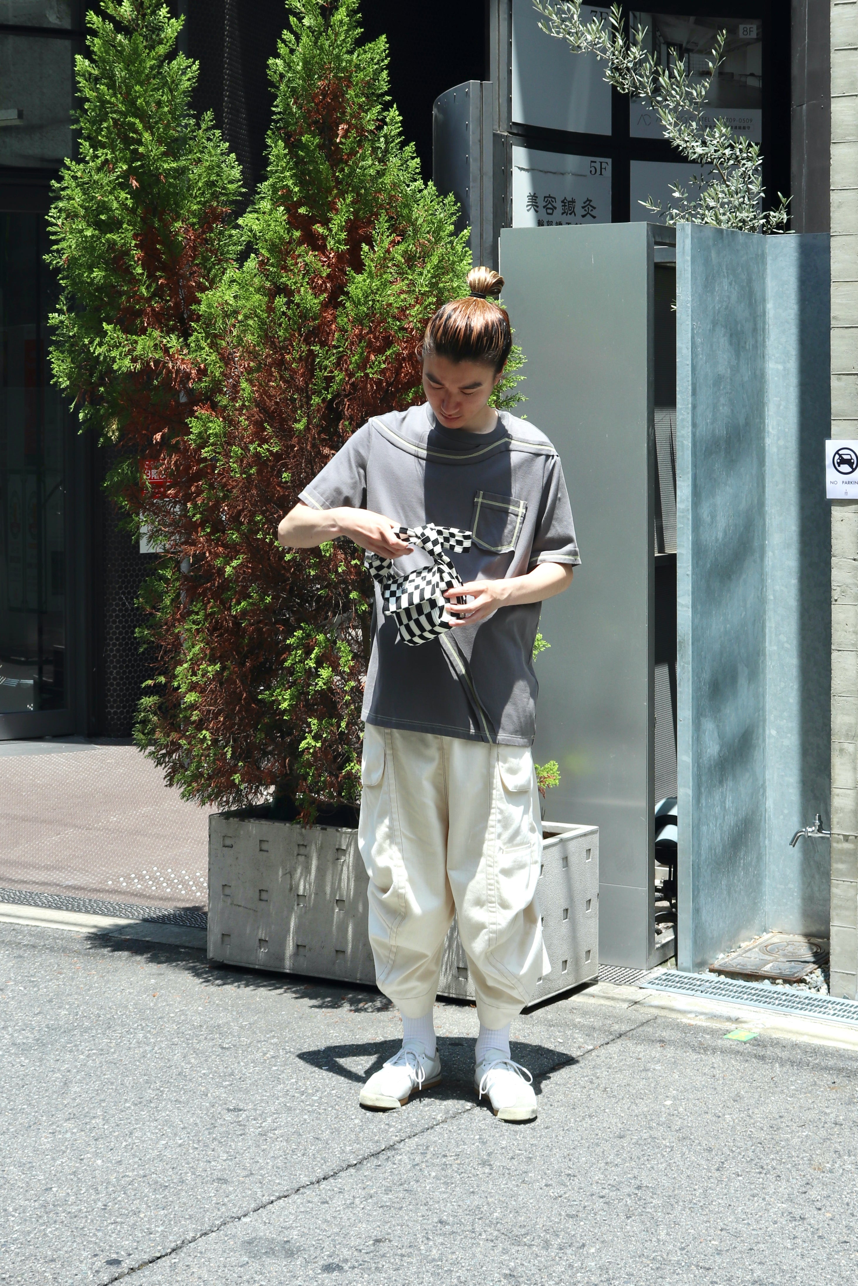 LASTFRAME(ラストフレーム)のICHIMATSU OBI BAG BLACK x IVORYの通販 