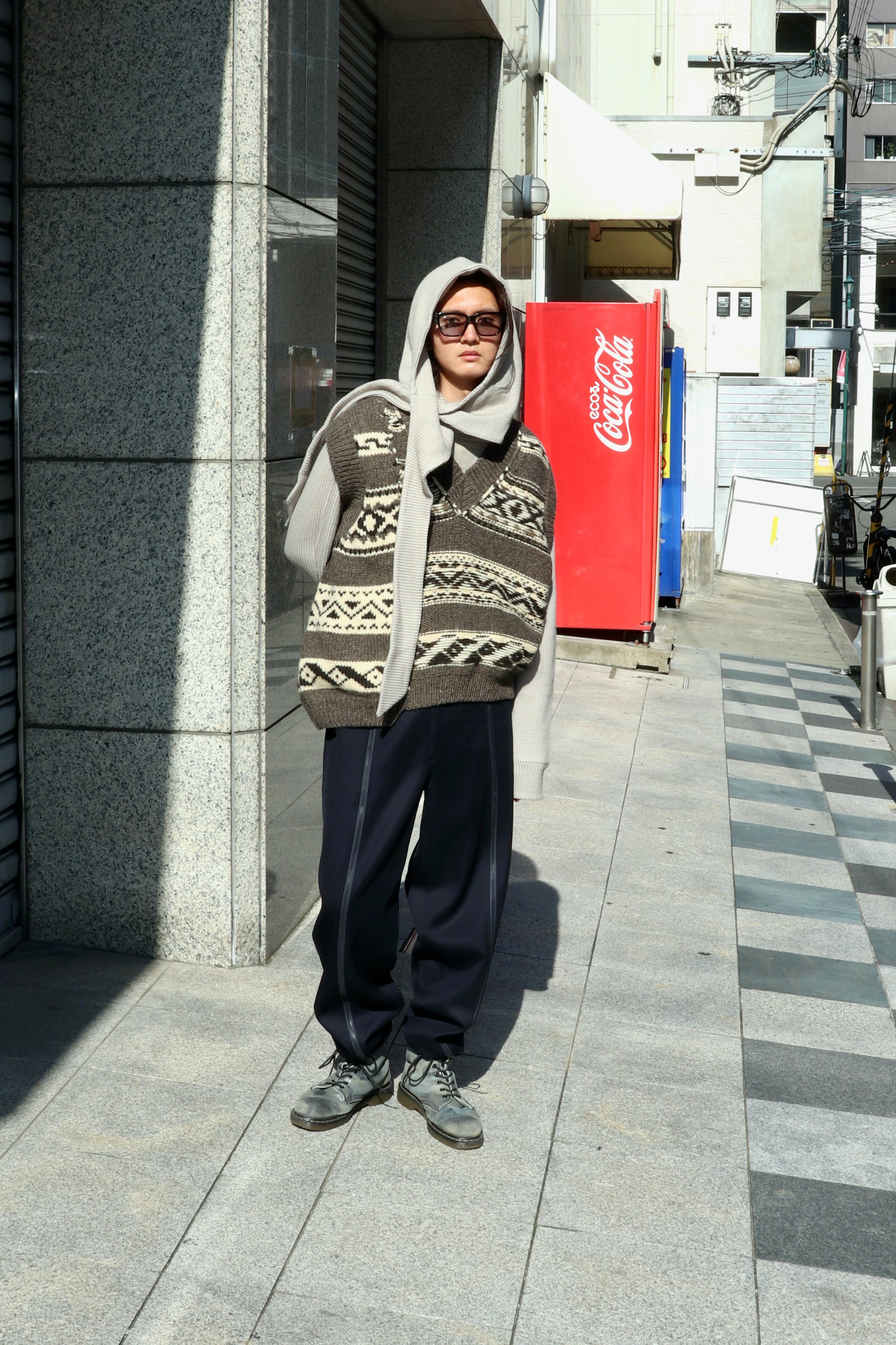 SYU.HOMME/FEMM(シュウオムフェム)のHoodie scarf long sleeve L.GRAY