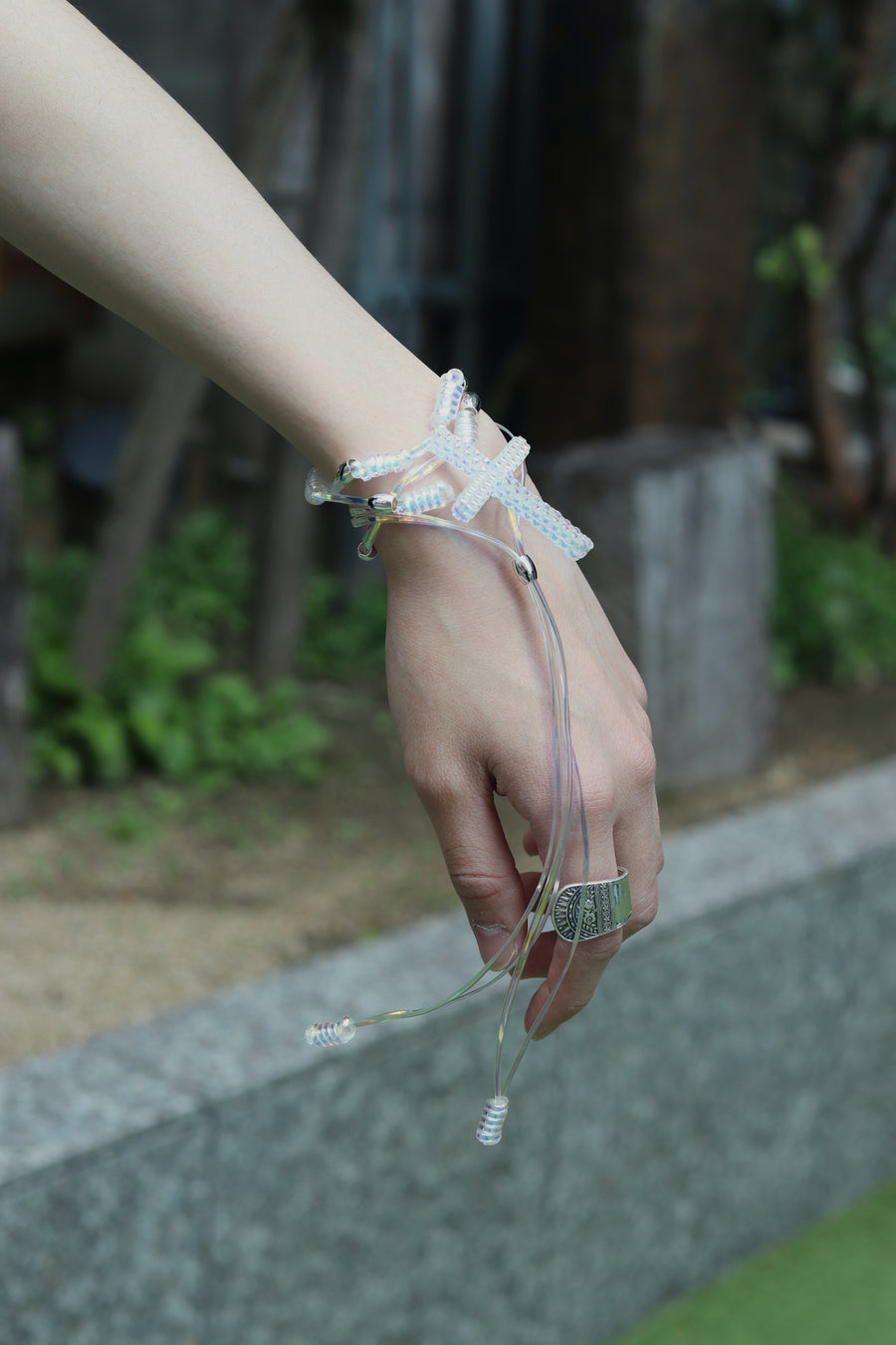 MASU(エムエーエスユー)のPEARL TAPE ROSARY NECKLACE(ネックレス)の