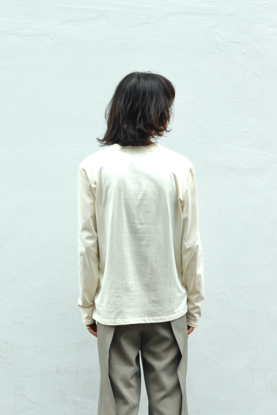 Taiga Igari  Lace L/S T-shirt(OFF WHITE)