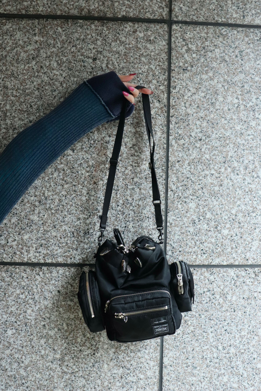 TOGA VIRILIS × PORTER String bag(BLACK)