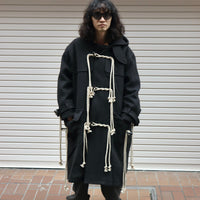 SUGARHILL(シュガーヒル)のCORDED DUFFLE COAT CHARCOAL BLACKの通販