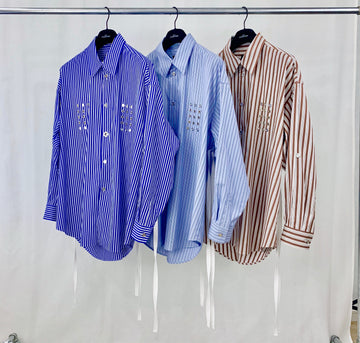 SYU.HOMME/FEMM  Door Long sleeve shirts type Business（Bro&Whi）