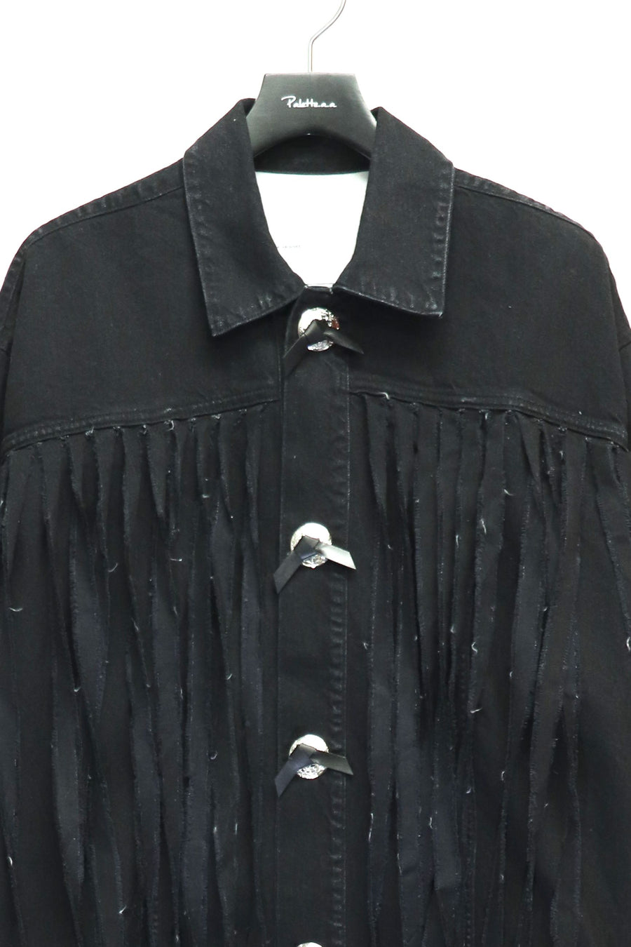 TOGA VIRILIS  Denim fringe jacket(BLACK)