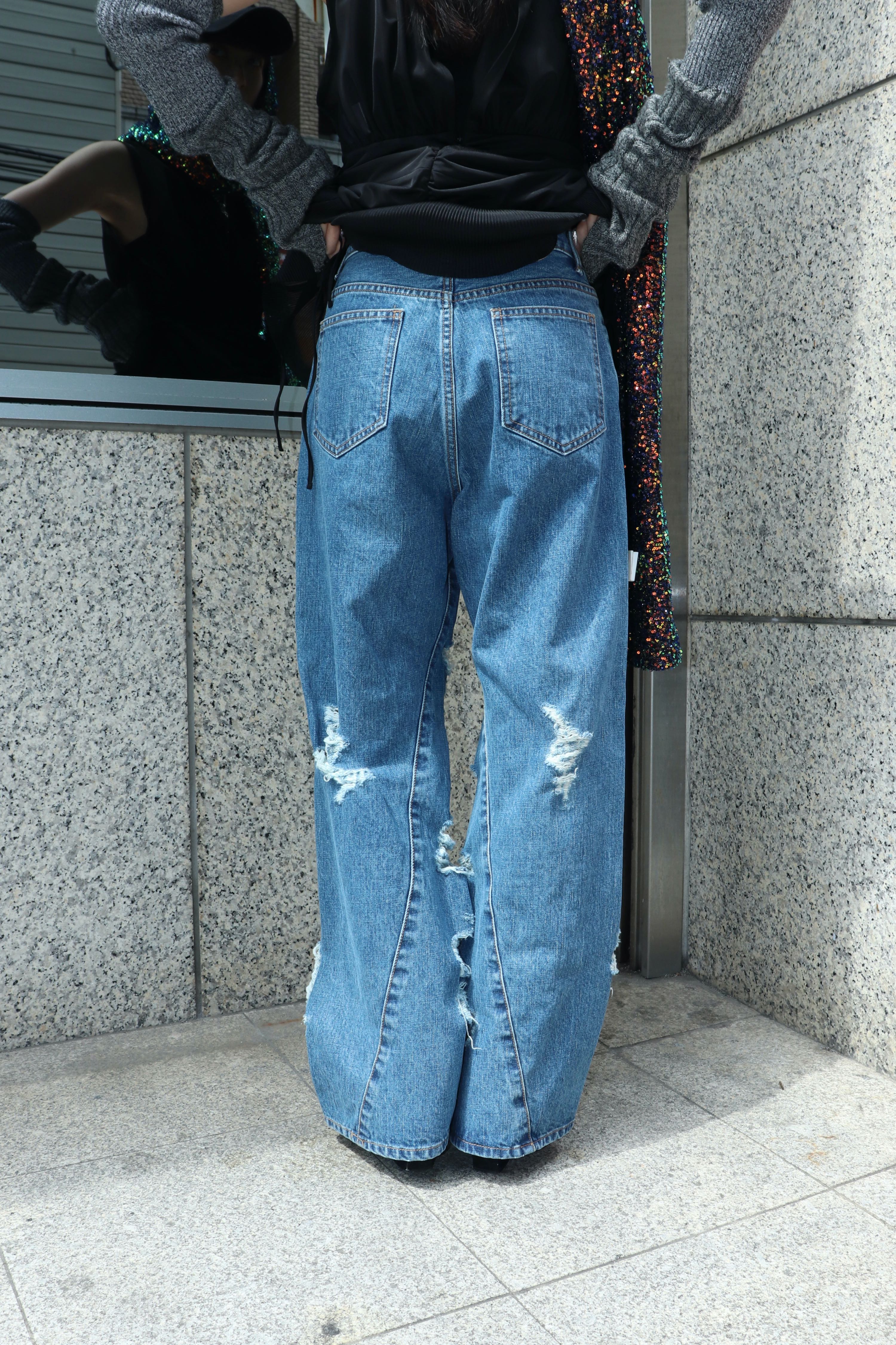 あ*り様 【美品】BELPER denim pants size2 ベルパー　デ BELPER（ベルパー）PULL DENIM PANTS / BLACK 公式通販 | 1LDK annex