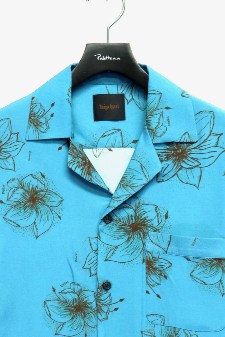 Taiga Igari  Hawaiian H/S Shirt(Sky / Brown)