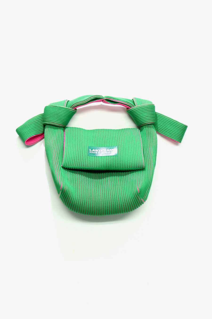 LASTFRAME  TWO TONE OBI BAG(GREEN x NEON PINK)